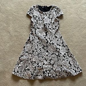 Black and White Floral Dress